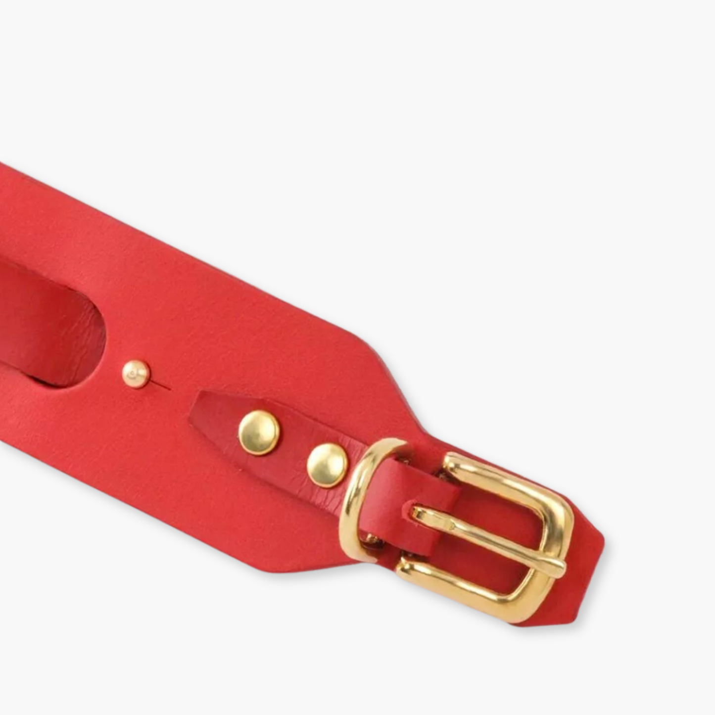 Collier lévrier pour chien en cuir tanné - Rouge - Indomito