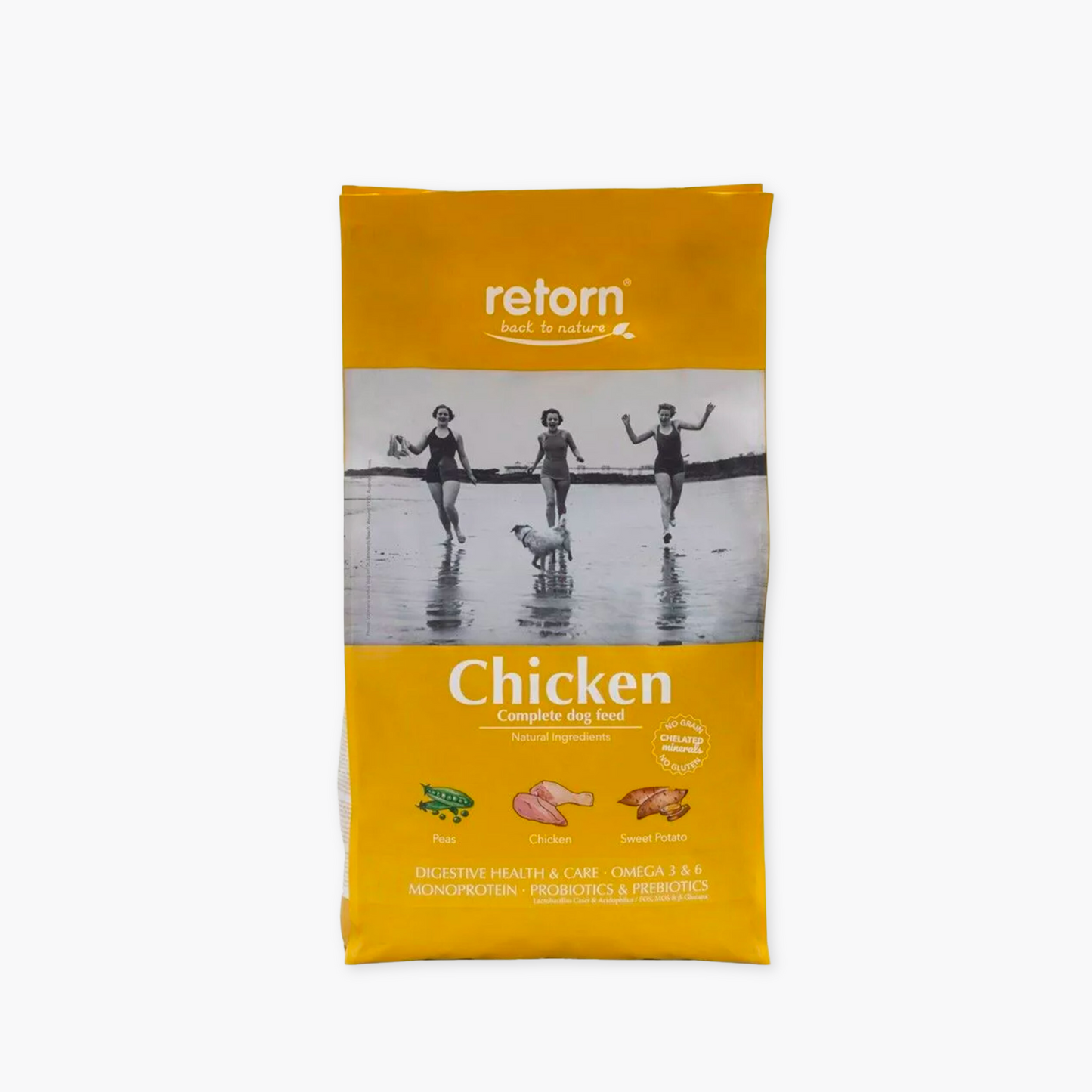 Nourriture naturelle sèche au poulet pour chien