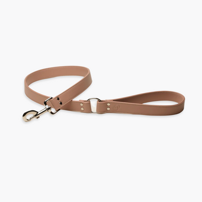 Laisse pour chien en cuir de pomme vegan - rose blush - Skylos Collective