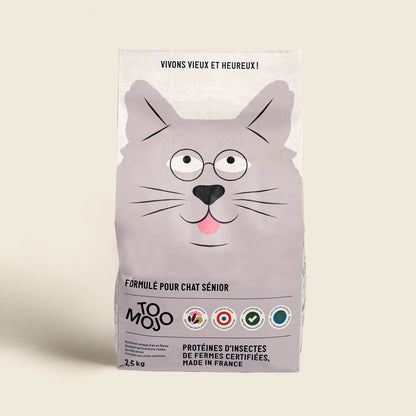 Croquettes pour Chat Sénior 8 ans et plus - 2,5 Kg - Tomojo