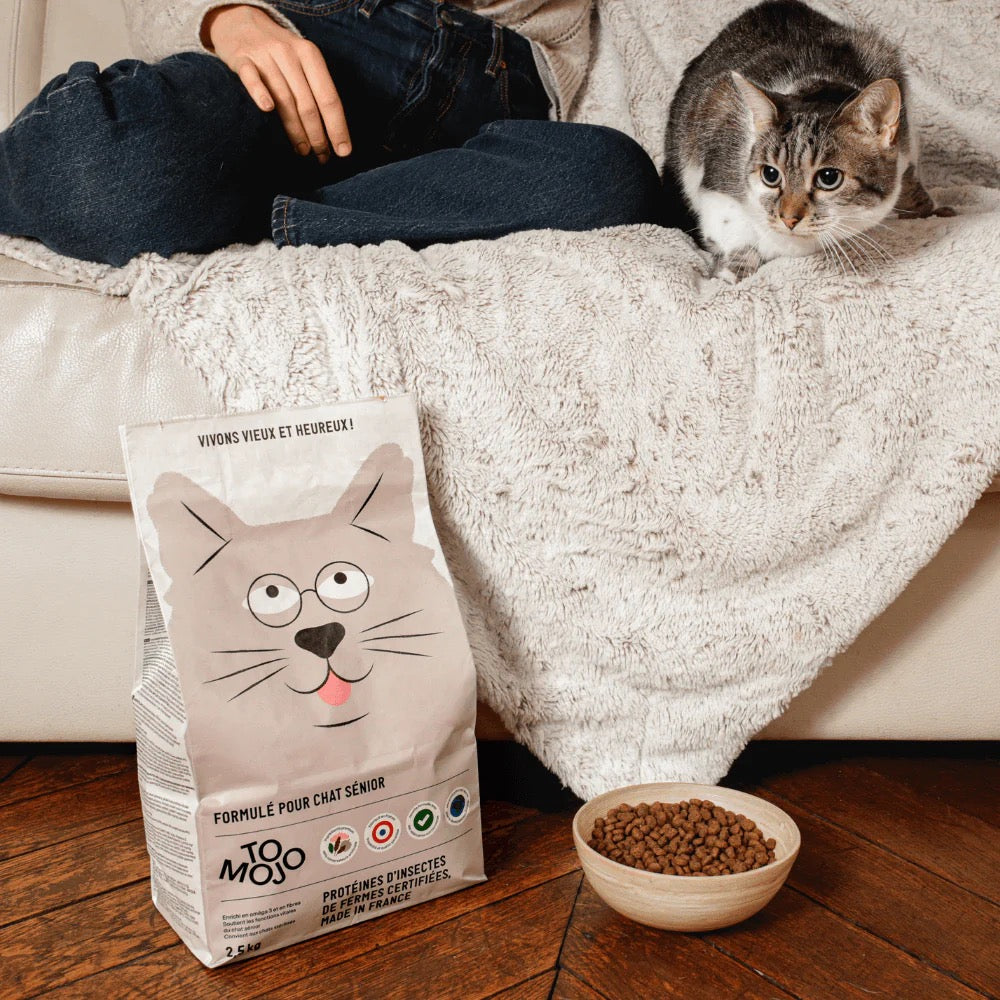 Croquettes pour Chat Sénior 8 ans et plus - 2,5 Kg - Tomojo